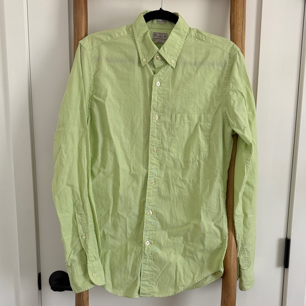 J. Crew Slim Fit Light Green Button-Down Shirt
